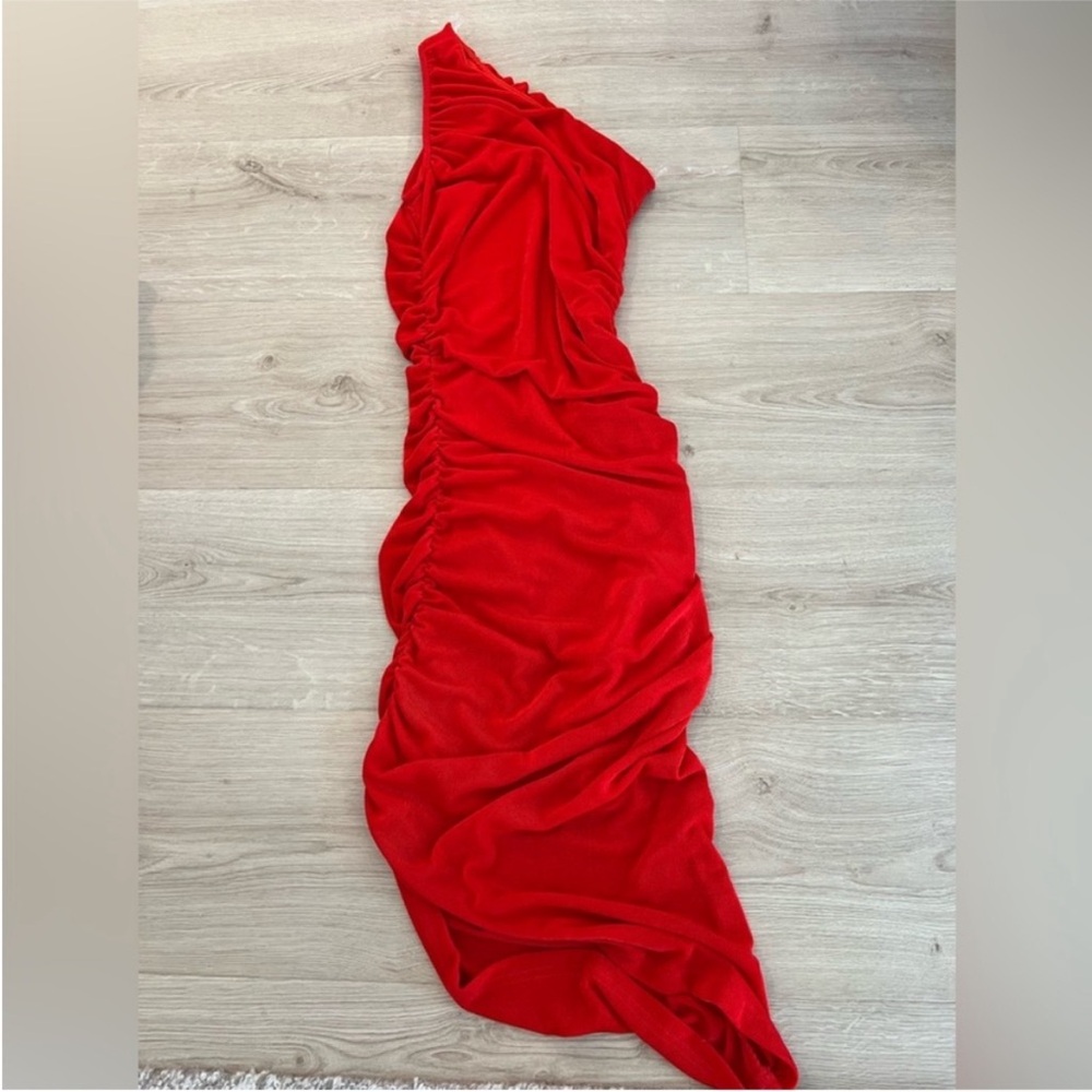 Red Dress Boutique Vibrant One-Shoulder Red Dress